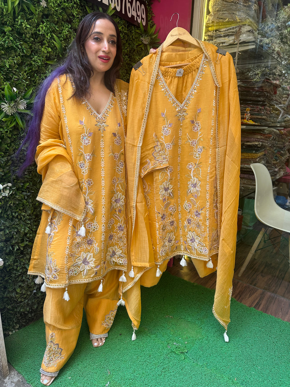STITCHED DESIGNER MULMUL SUITS