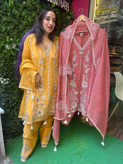 STITCHED DESIGNER MULMUL SUITS