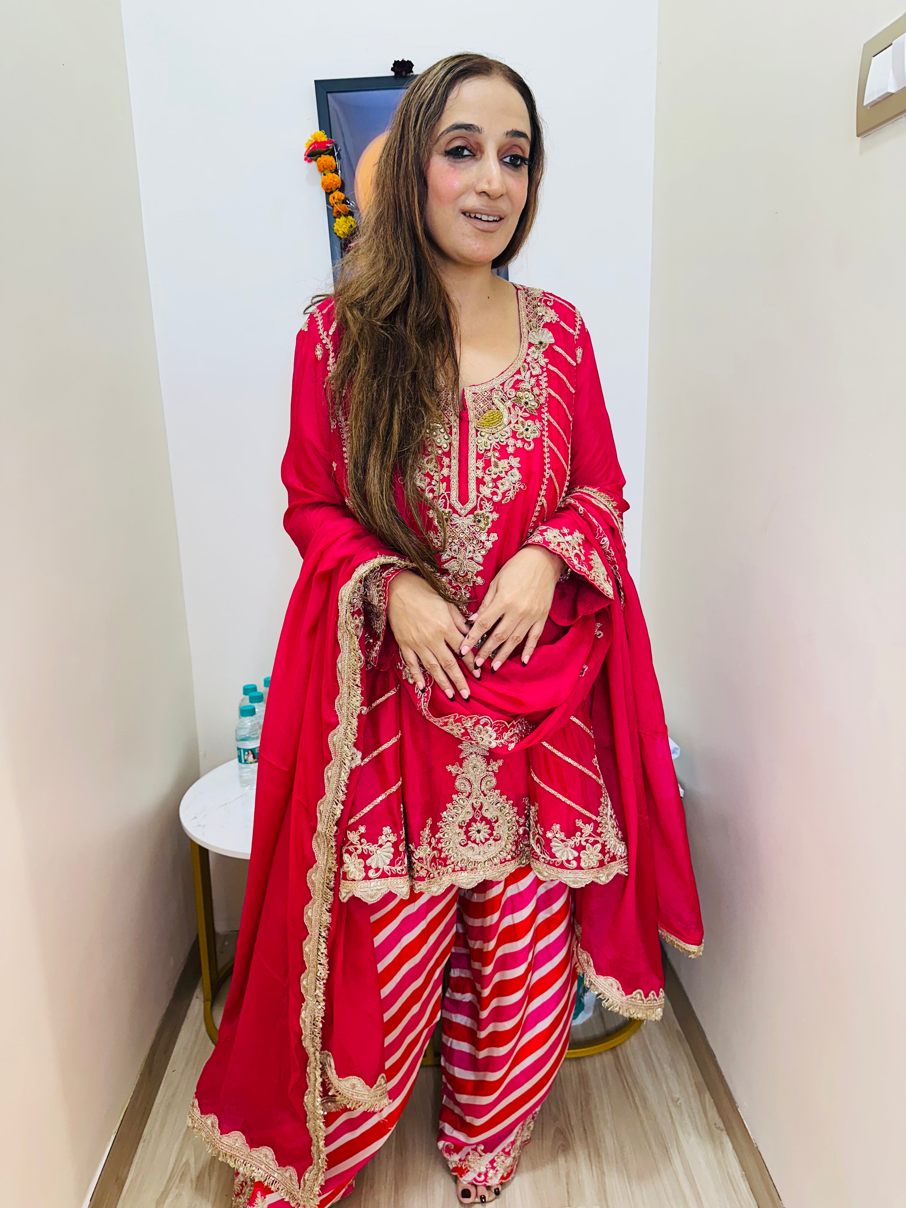 STITCHED PURE CHINON HANDWORK SUITS
