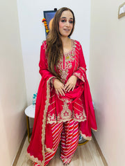 STITCHED PURE CHINON HANDWORK SUITS
