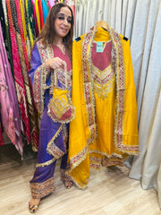STITCHED PURE SHIMMER SILK CHOGA SETS