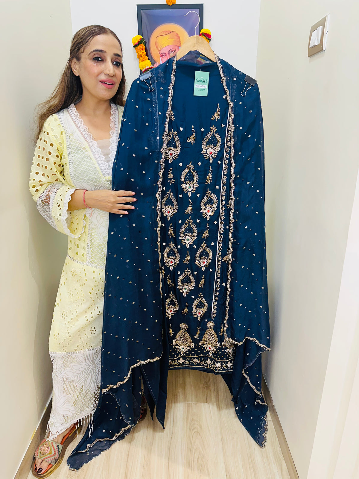 UNSTITCHED PURE PAKISTANI ORGANZA HANDWORK SUITS.