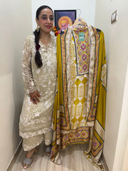 UNSTITCHED PURE GAJJI SILK SUITS.