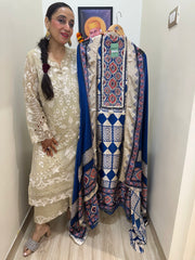 UNSTITCHED PURE GAJJI SILK SUITS.