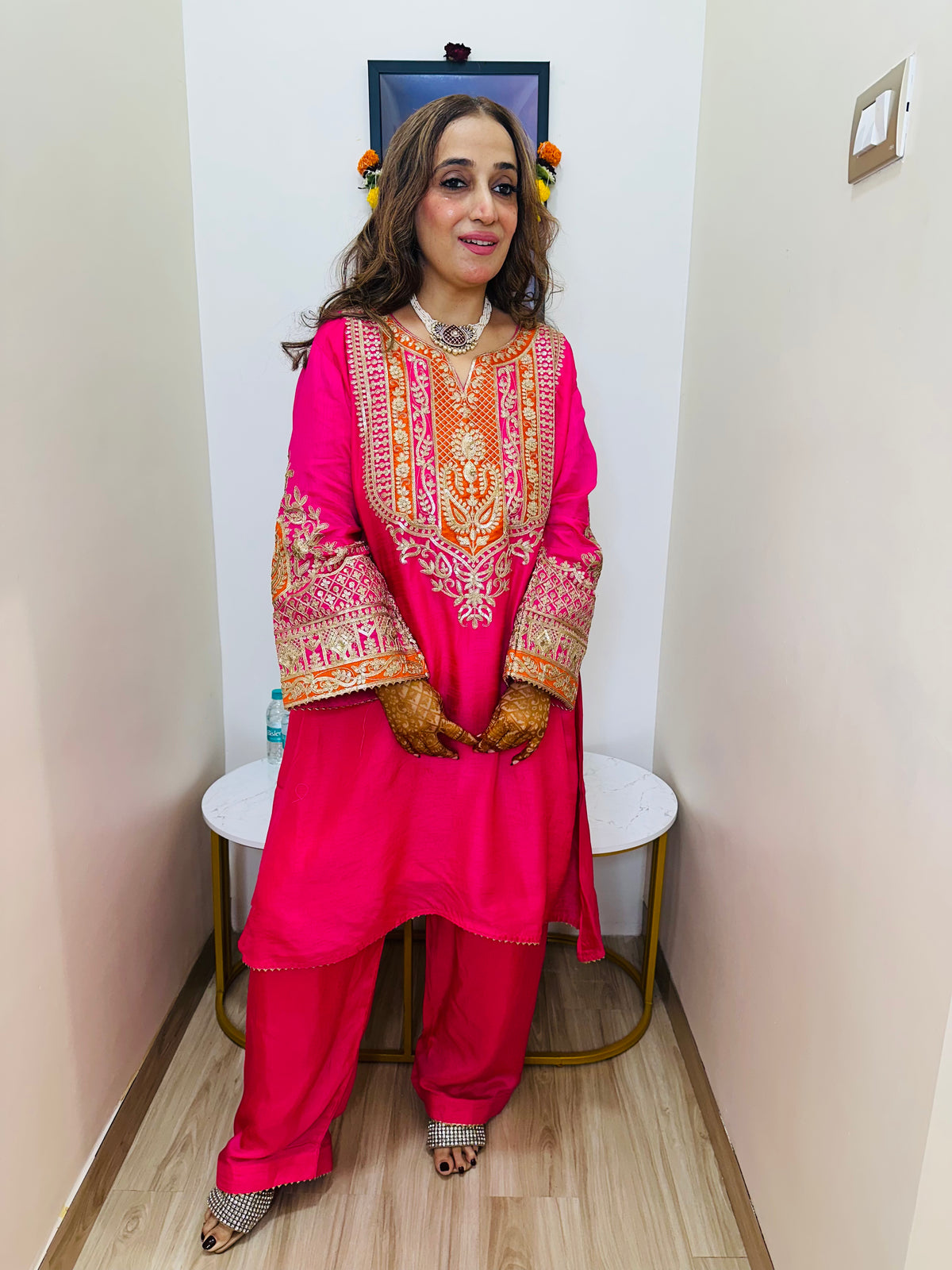 STITCHED PURE SILK ANTIQUE WORK DABKA WORK CHOGA SETS.