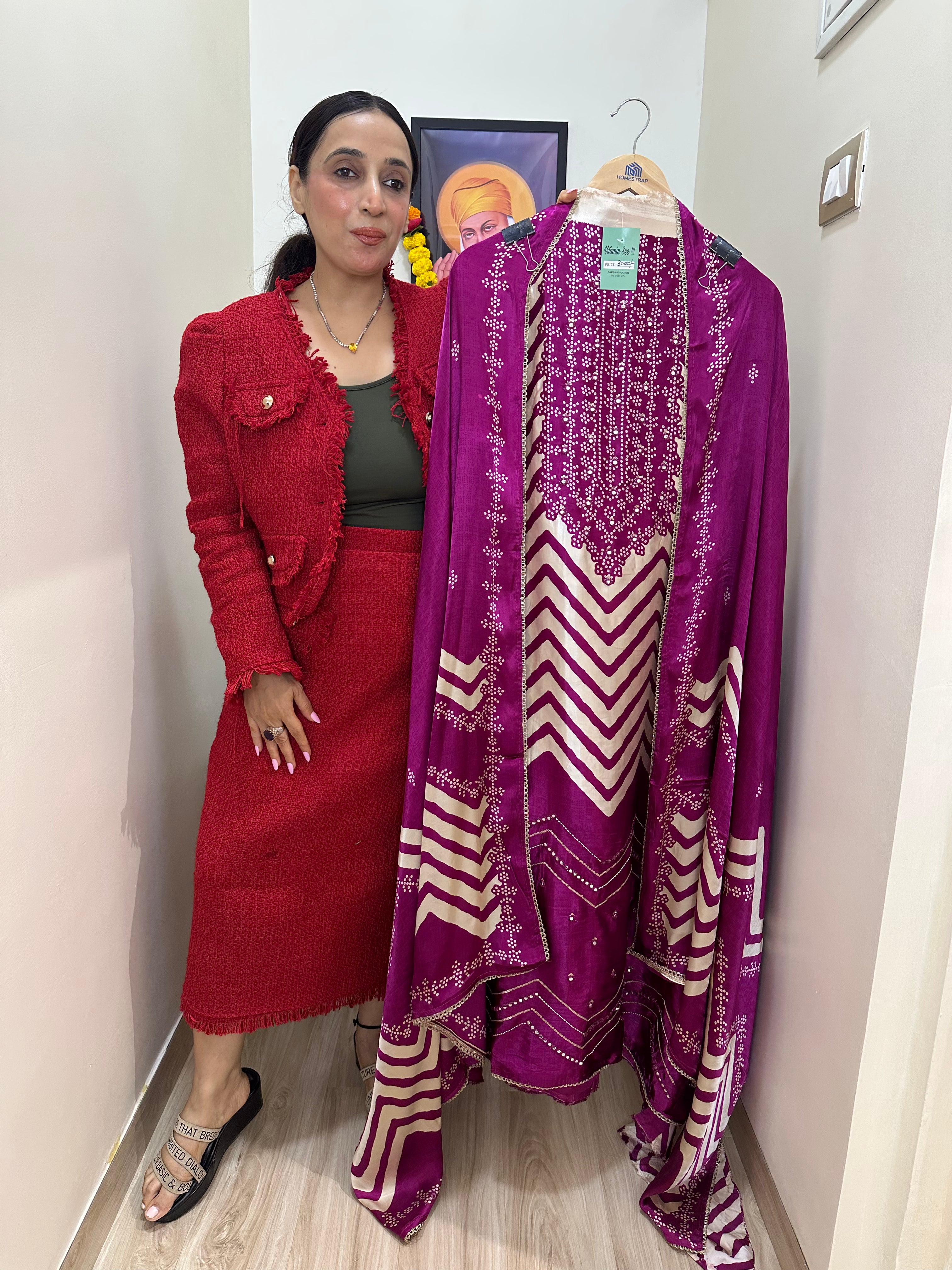 UNSTITCHED PURE GAJJI SILK SUITS.