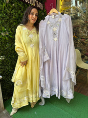 Stitched DESIGNER MULMUL KALIDARS.
