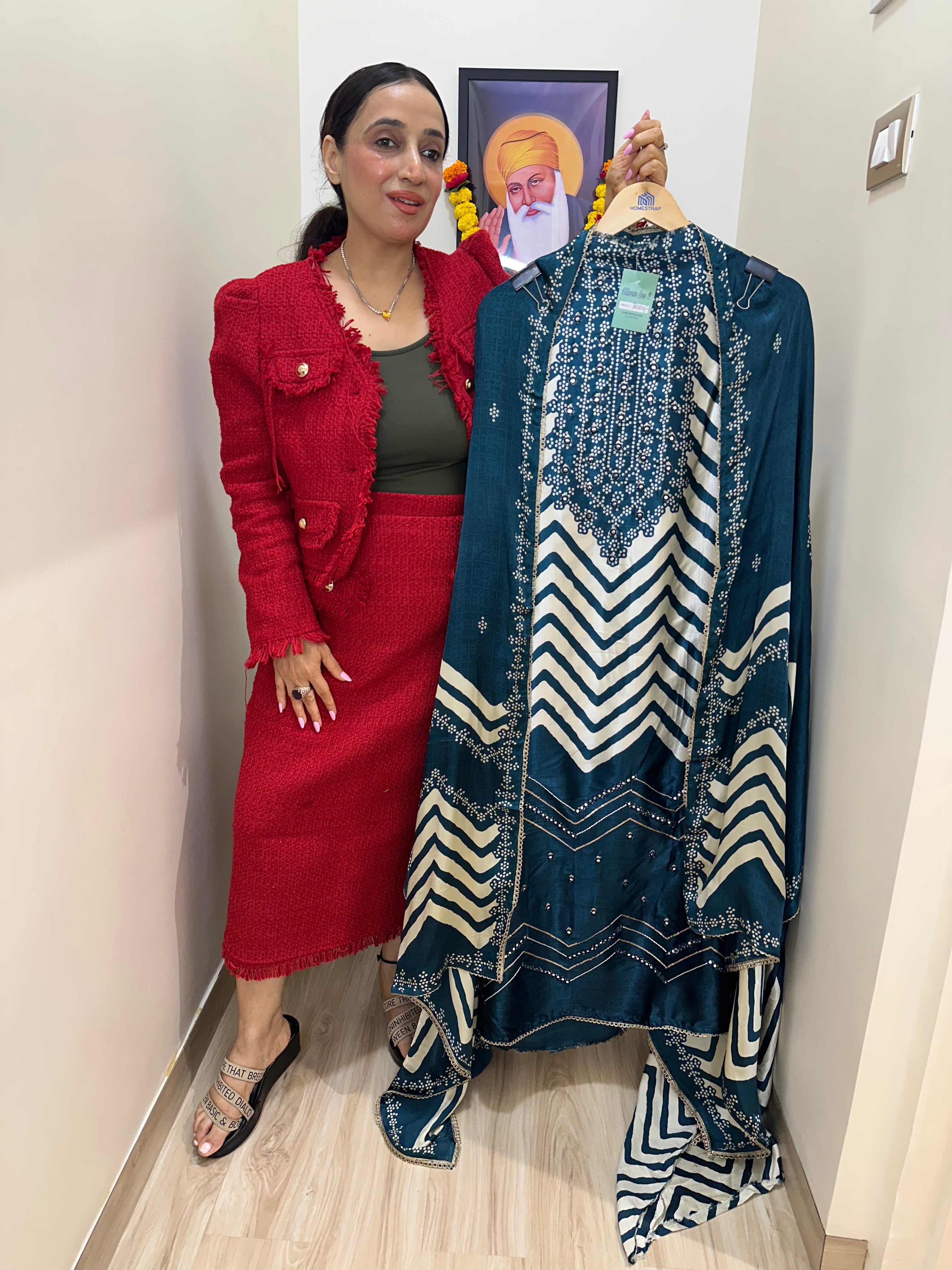 UNSTITCHED PURE GAJJI SILK SUITS.