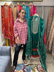 UNSTITCHED PURE GAJJI SILK SUITS.