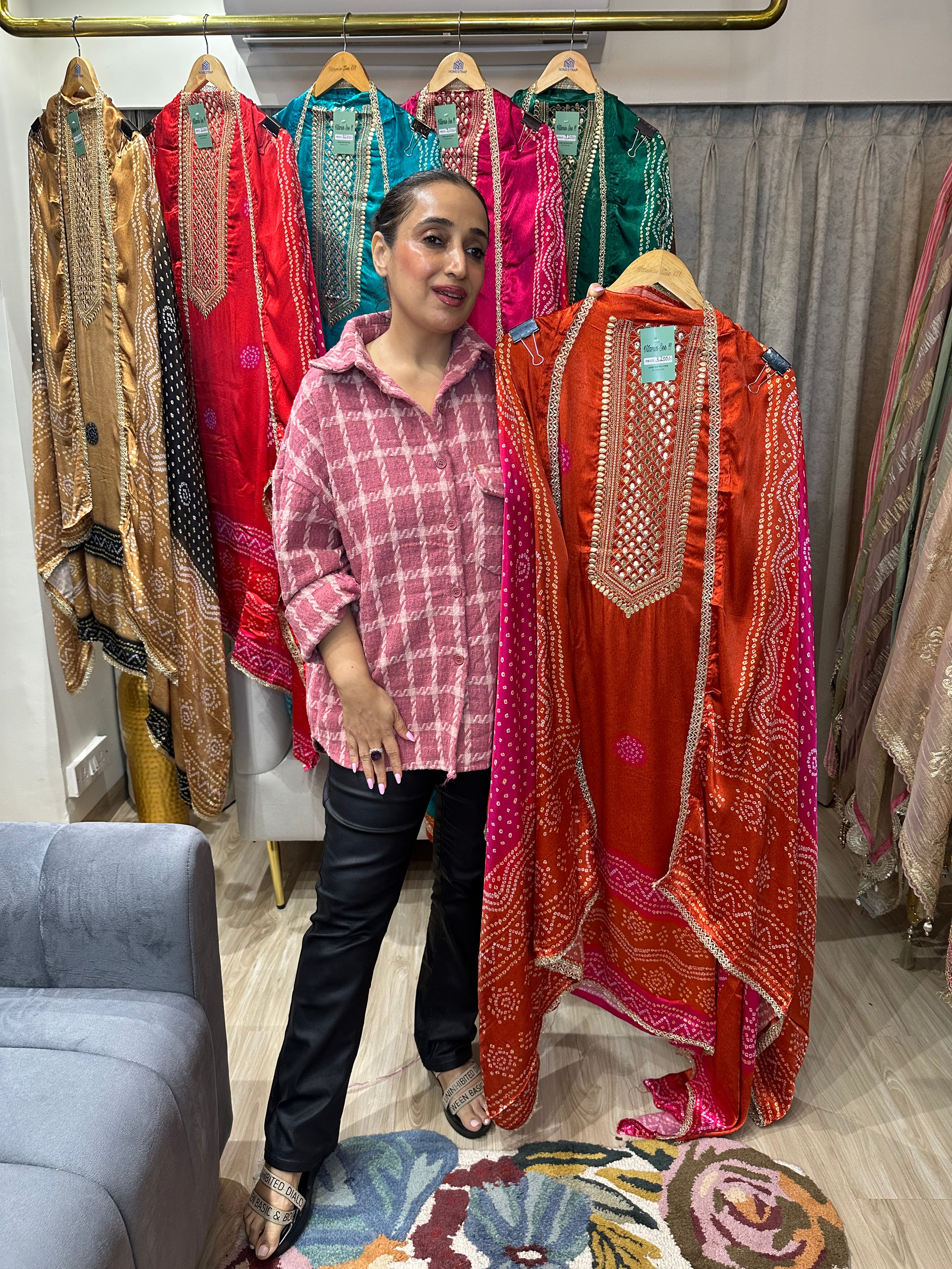 UNSTITCHED PURE GAJJI SILK SUITS.