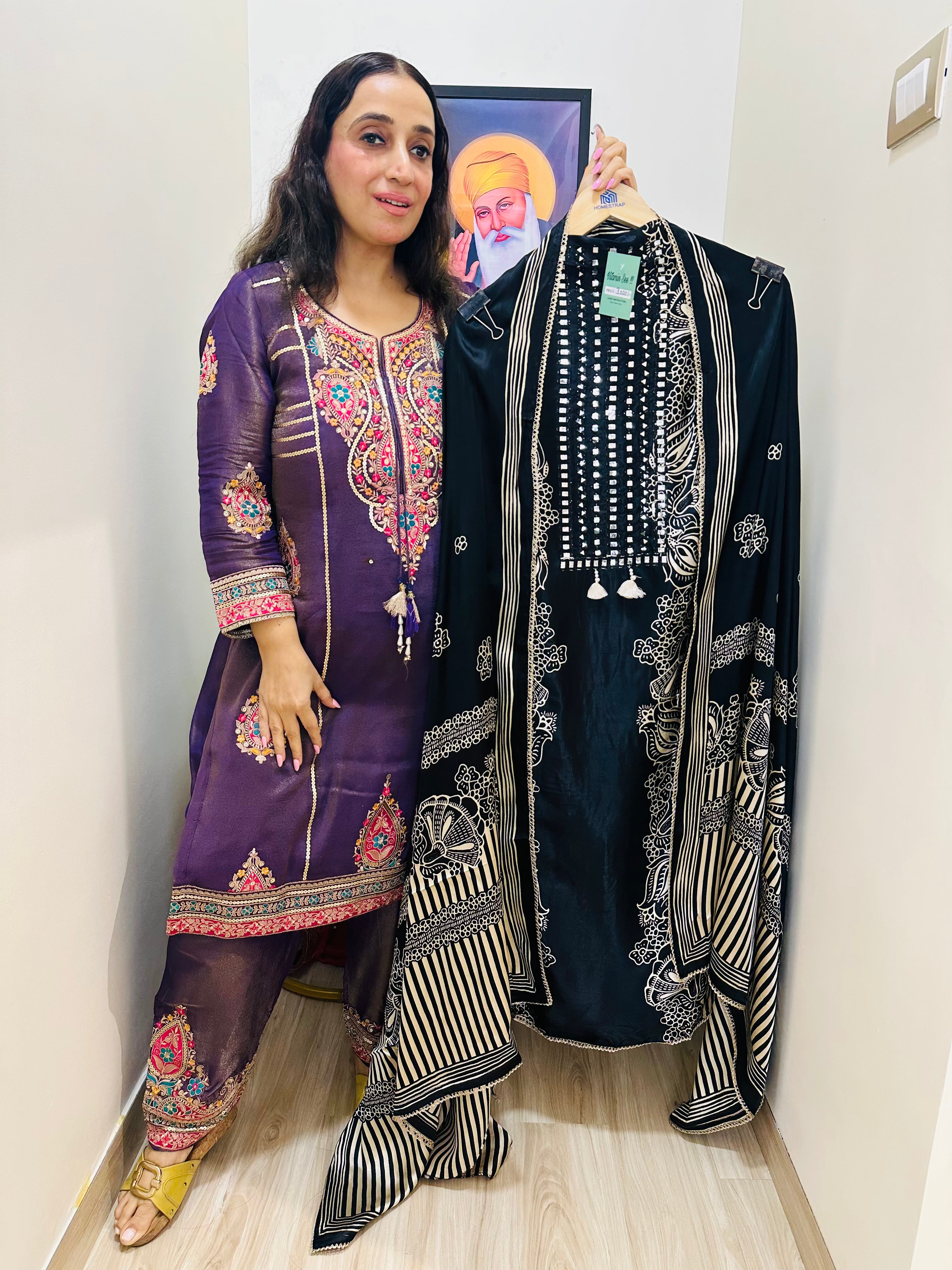 UNSTITCHED PURE GAJJI SILK SUITS.