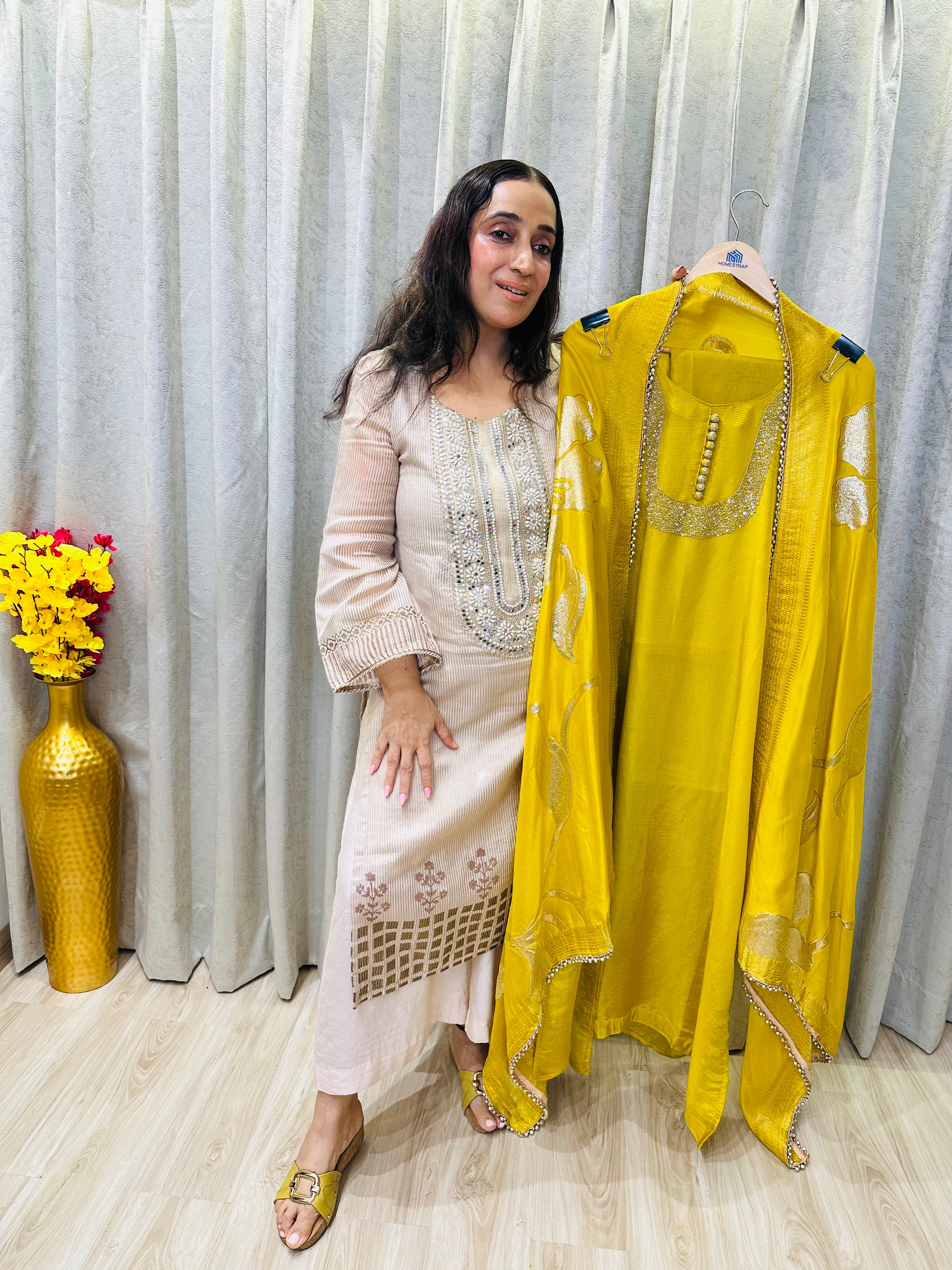UNSTITCHED PURE SHIMMER SILK SUITS.
