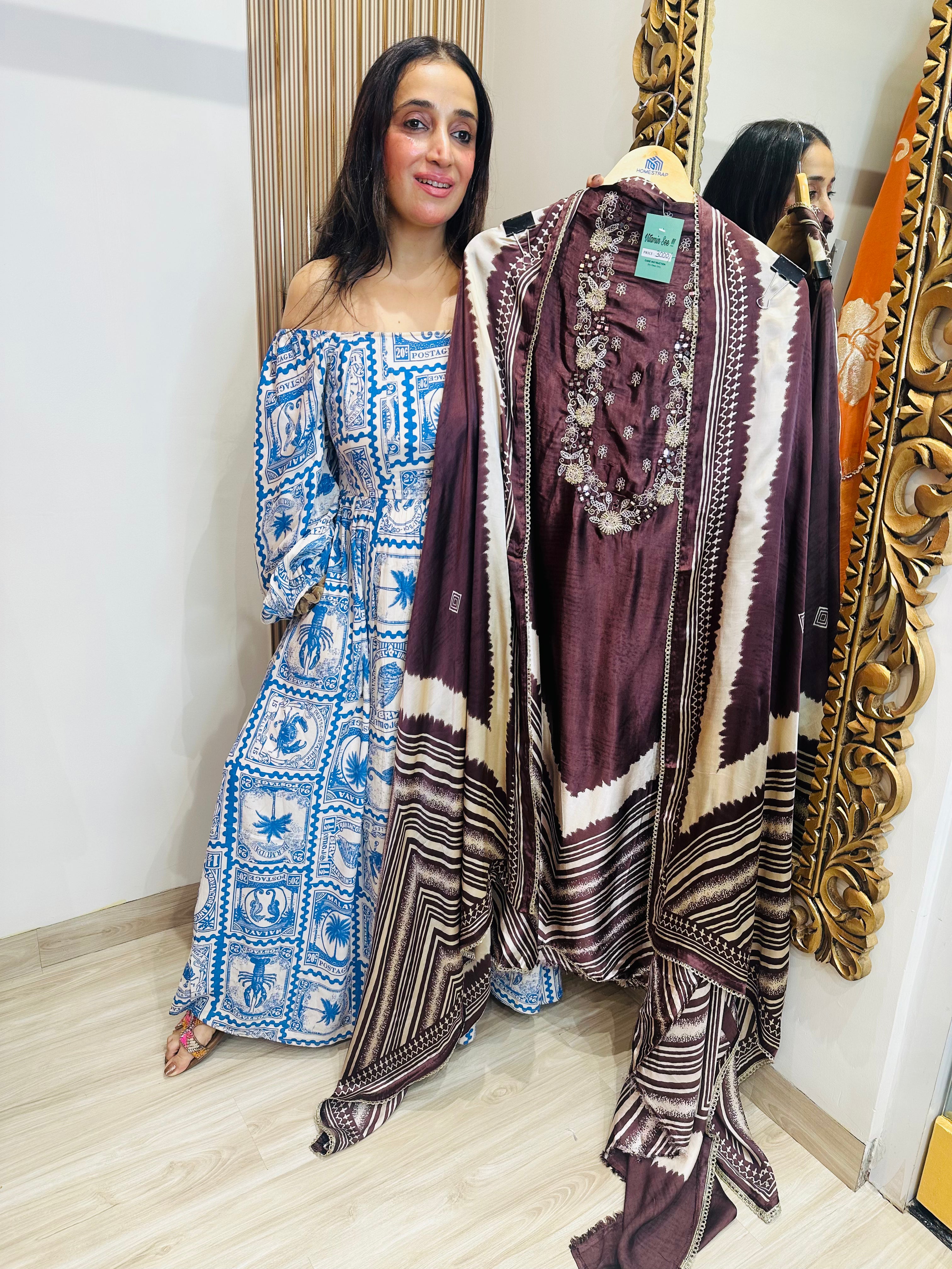 UNSTITCHED PURE GAJJI SILK SUITS.