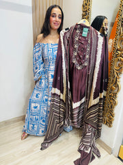 UNSTITCHED PURE GAJJI SILK SUITS.