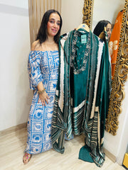 UNSTITCHED PURE GAJJI SILK SUITS.