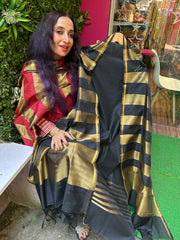 Chanderi Silk Designer Border Suit