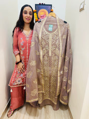 UNSTITCHED PURE CRUSH SILK SUITS.