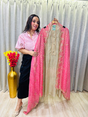 UNSTITCHED PURE MULMUL CHANDERI PITA WORK SUITS.
