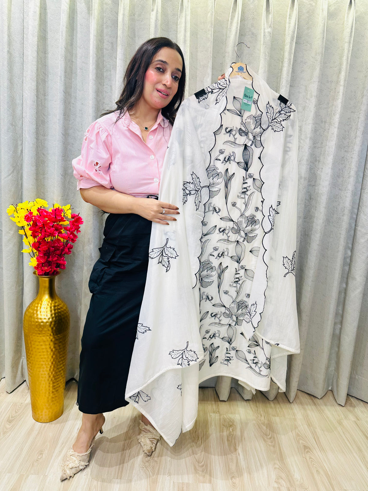 UNSTITCHED PURE MULMUL EMBROIDERED SUITS.