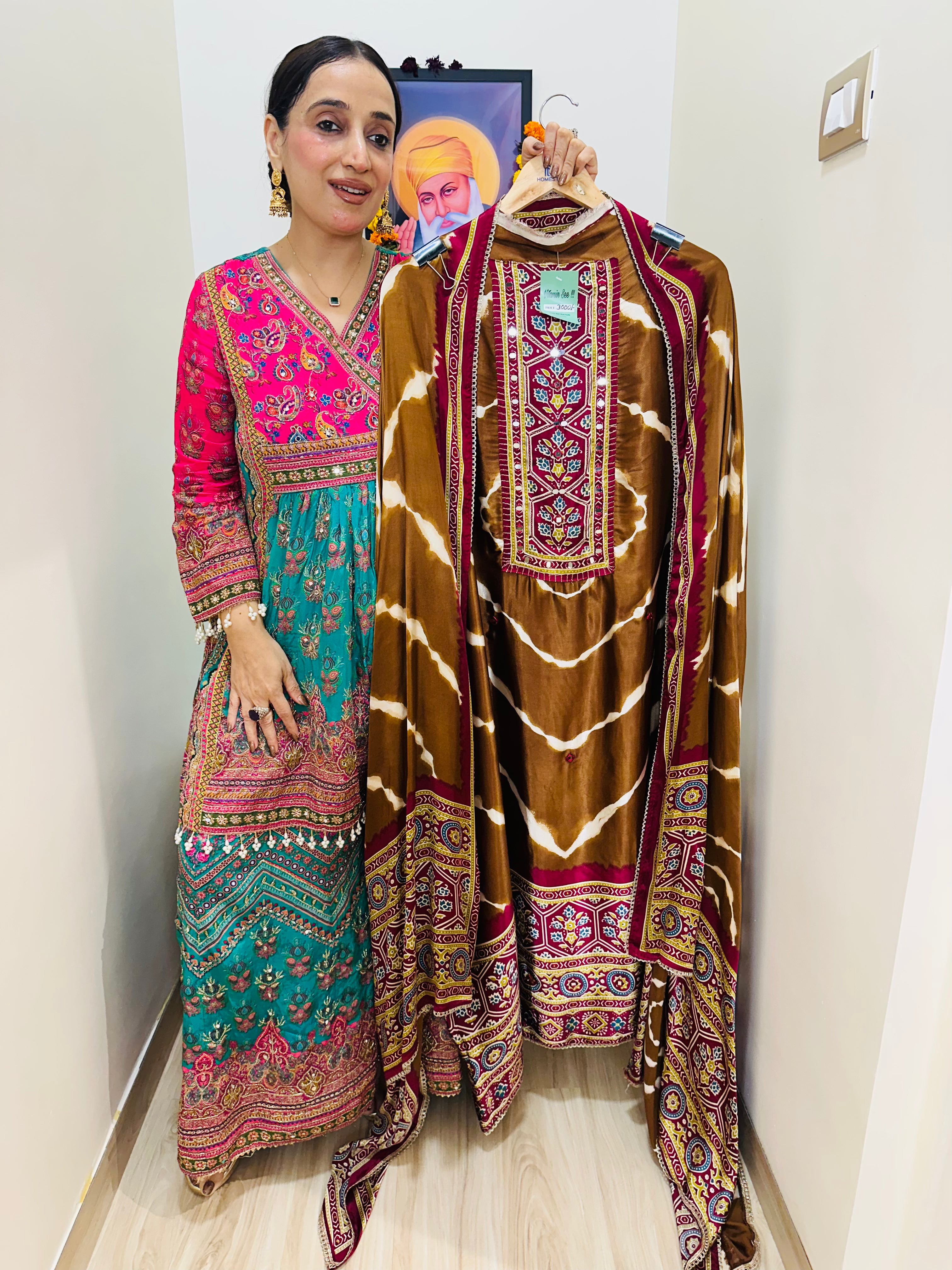 UNSTITCHED PURE GAJJI SILK SUITS.