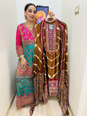 UNSTITCHED PURE GAJJI SILK SUITS.