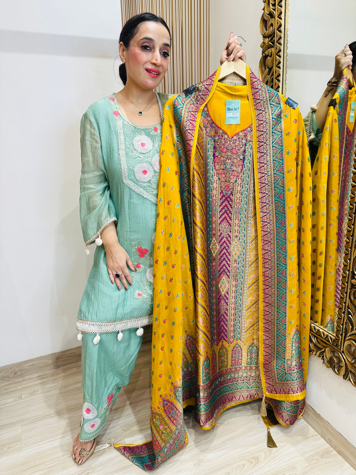 UNSTITCHED PURE OPADA SILK POSITION PRINTING SUITS.