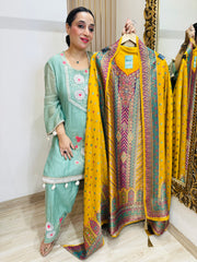 UNSTITCHED PURE OPADA SILK POSITION PRINTING SUITS.