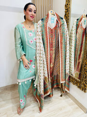 UNSTITCHED PURE OPADA SILK POSITION PRINTING SUITS.