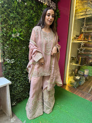 STITCHED HANDWORK SHARARA SETS.