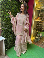 STITCHED HANDWORK SHARARA SETS.