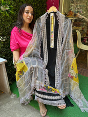 UNSTITCHED PURE  SOFT ORGANZA SUITS.