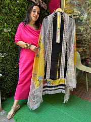 UNSTITCHED PURE  SOFT ORGANZA SUITS.