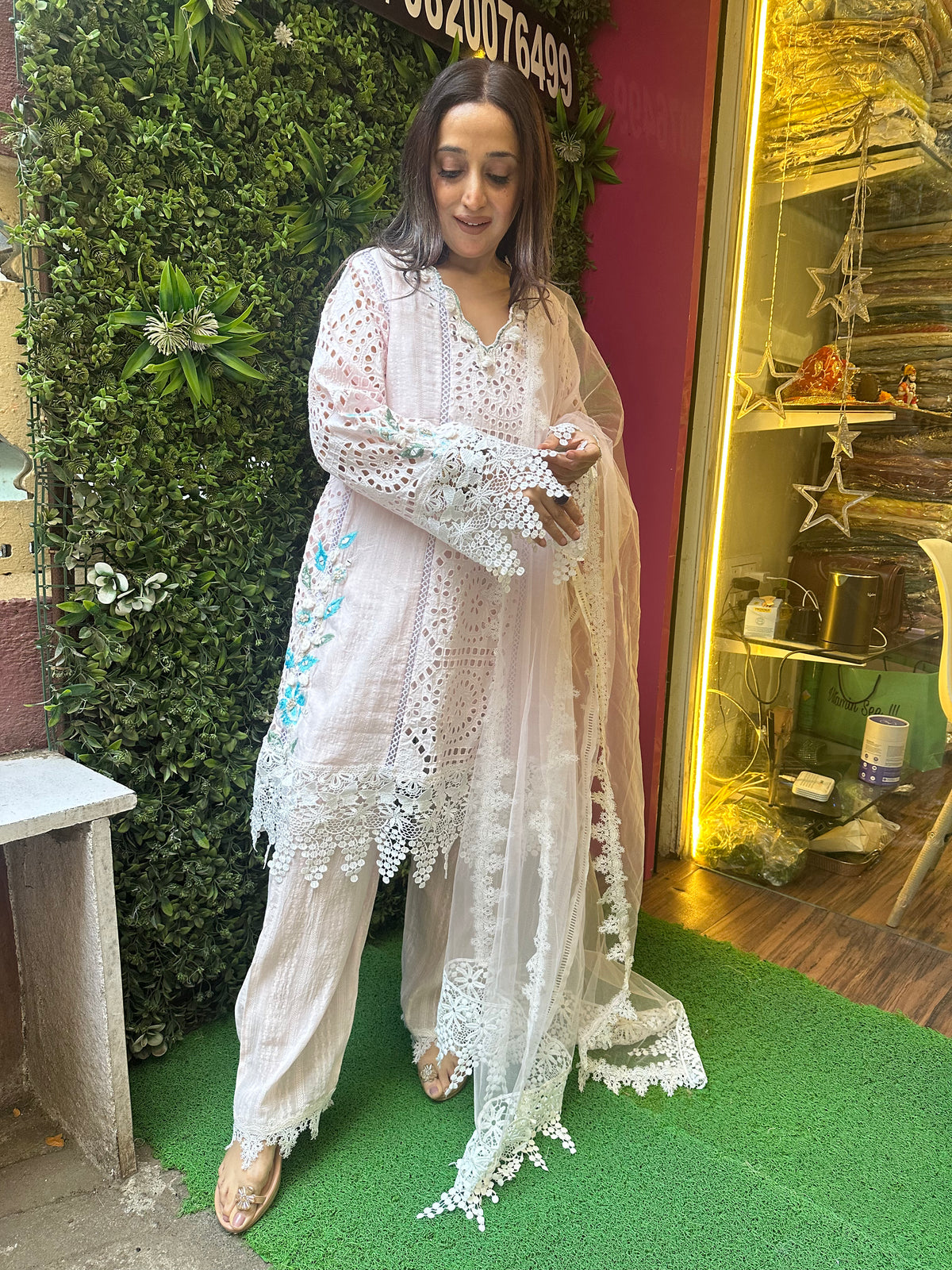 Stitched PURE HAKOBA COTTON EMBROIDERED SUITS.