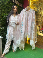 Stitched PURE HAKOBA COTTON EMBROIDERED SUITS.