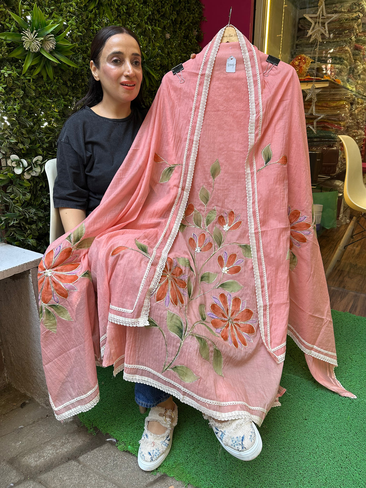 Unstitched PURE MULMUL BRUSH PAINTING SUITS.