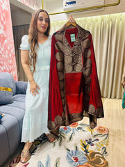 UNSTITCHED PURE BANARSI SILK SUITS