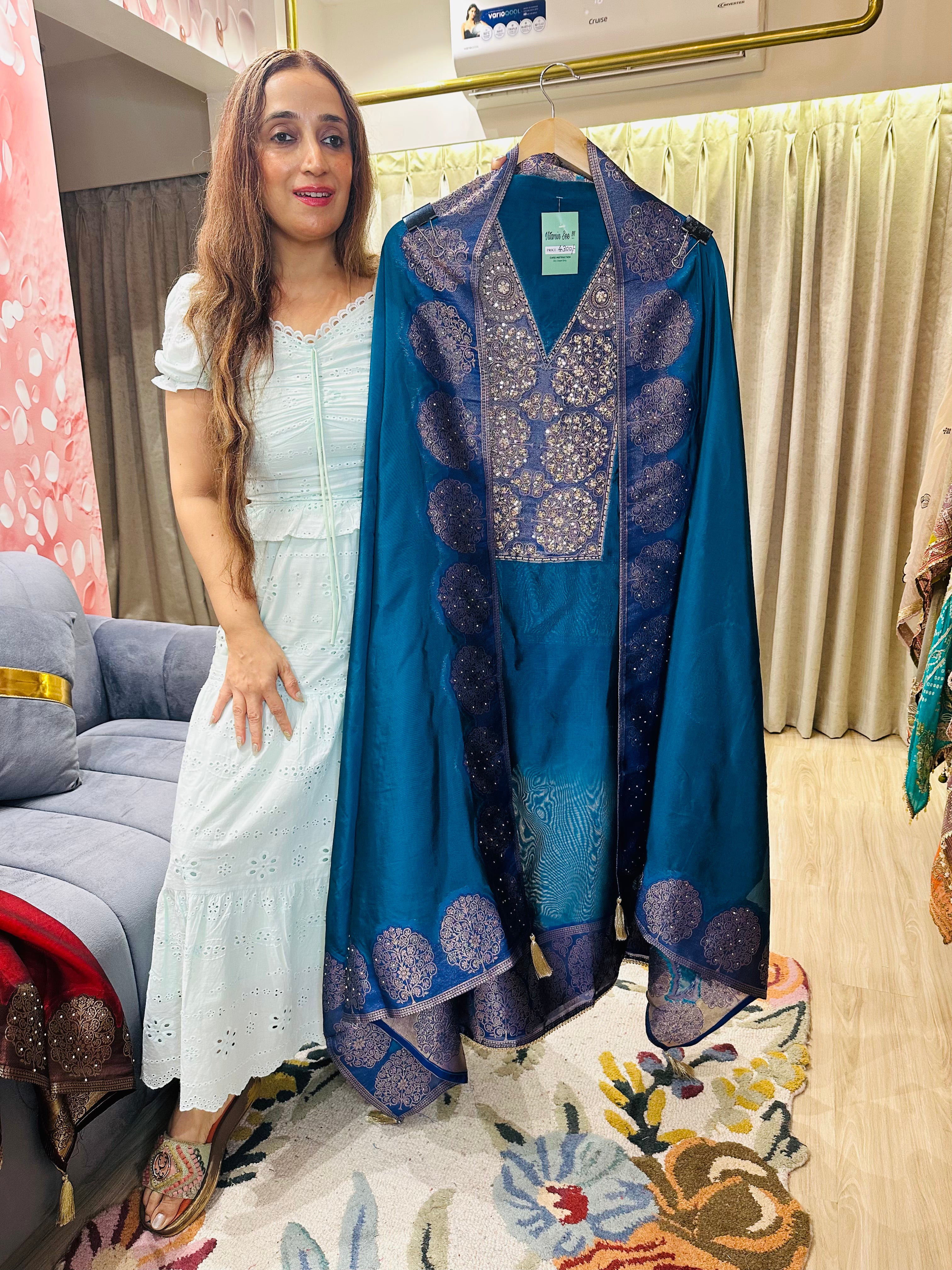 UNSTITCHED PURE BANARSI SILK SUITS