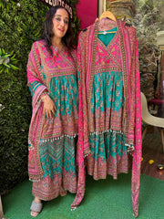 STITCHED PURE CREPE SHARARA SETS.