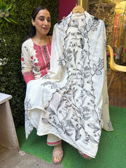 Unstitched PURE MULMUL EMBROIDERED SUITS.