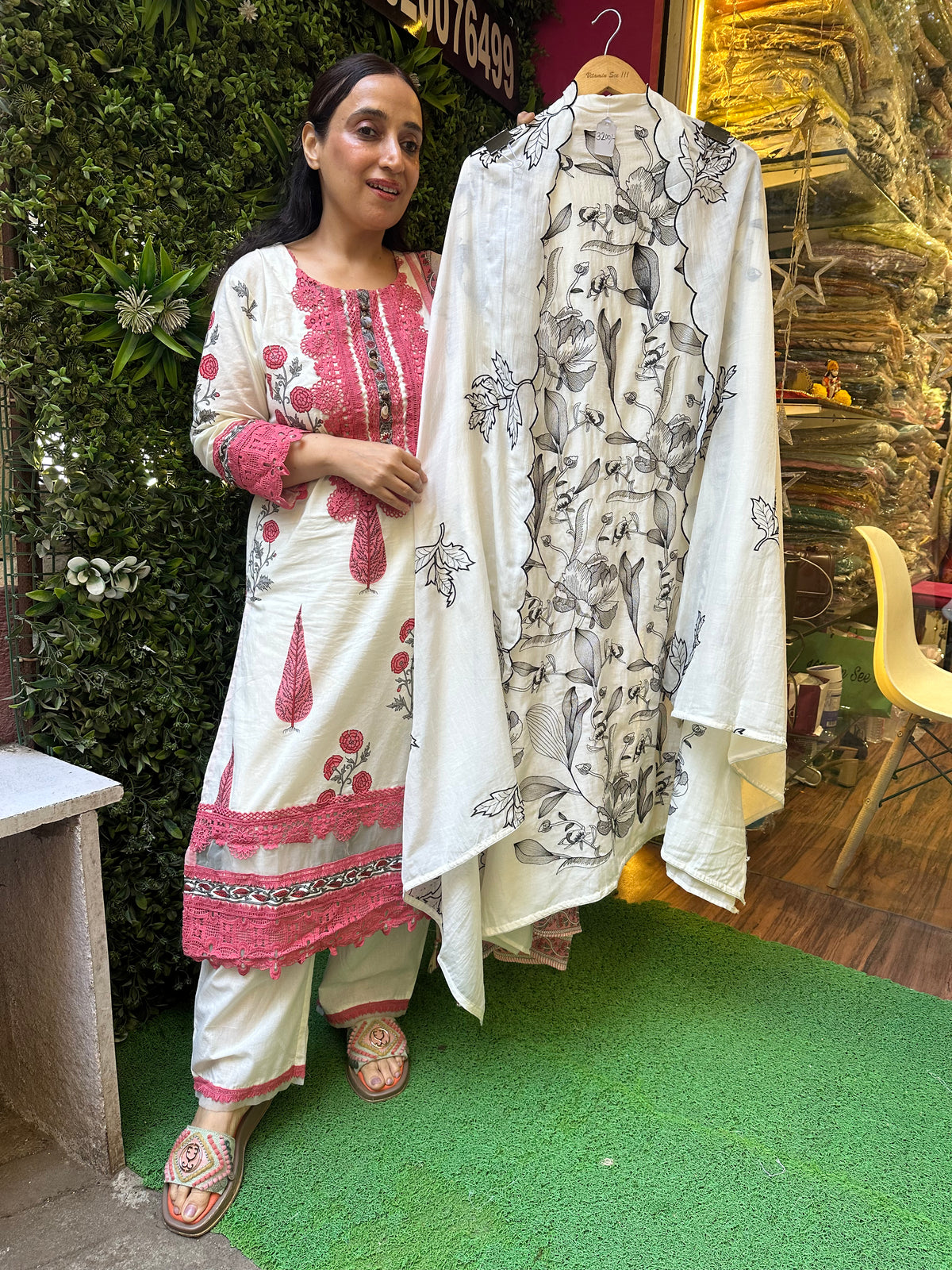 Unstitched PURE MULMUL EMBROIDERED SUITS.