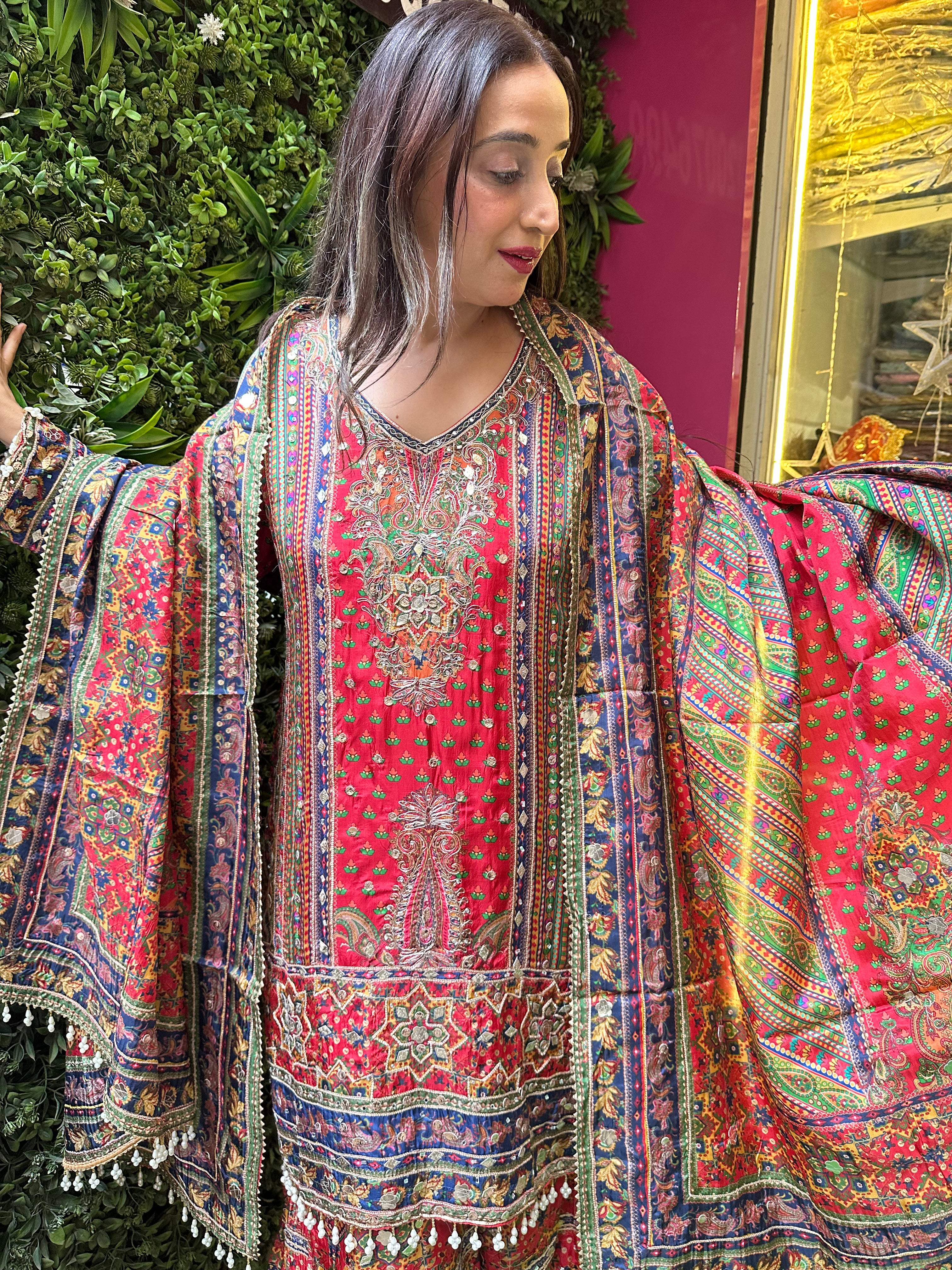 STITCHED PURE OPADA SILK SHARARA SETS.