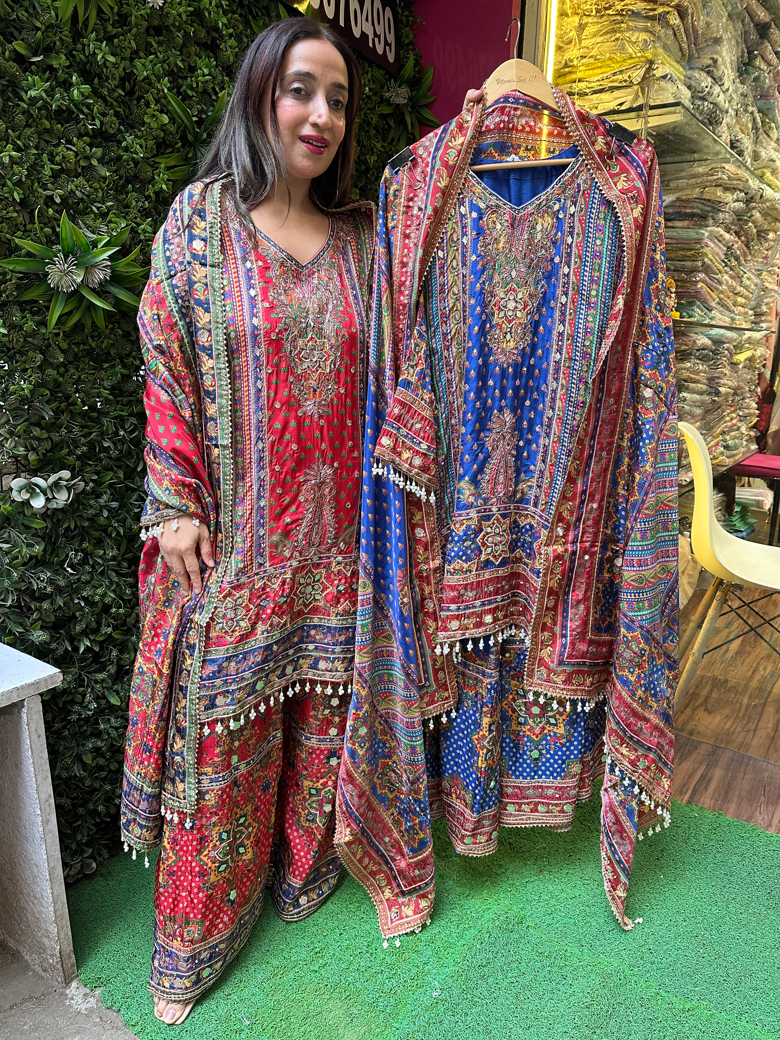 STITCHED PURE OPADA SILK SHARARA SETS.
