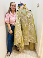 UNSTITCHED PURE GLASS TISSUE ANTIQUE GOTTA WORK SUITS.