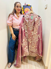UNSTITCHED PURE GLASS TISSUE ANTIQUE GOTTA WORK SUITS.