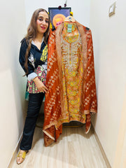 UNSTITCHED PURE BROCADE SILK SUITS.