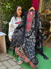 UNSTITCHED VINTAGE IKKAT PRINTING SUITS.