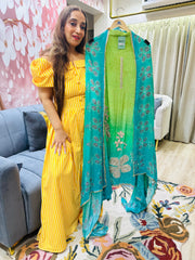 UNSTITCHED PURE CREPE DIGITAL PRINTING SUITS WITH SIPPI AND PANI SEQUENCE WORK