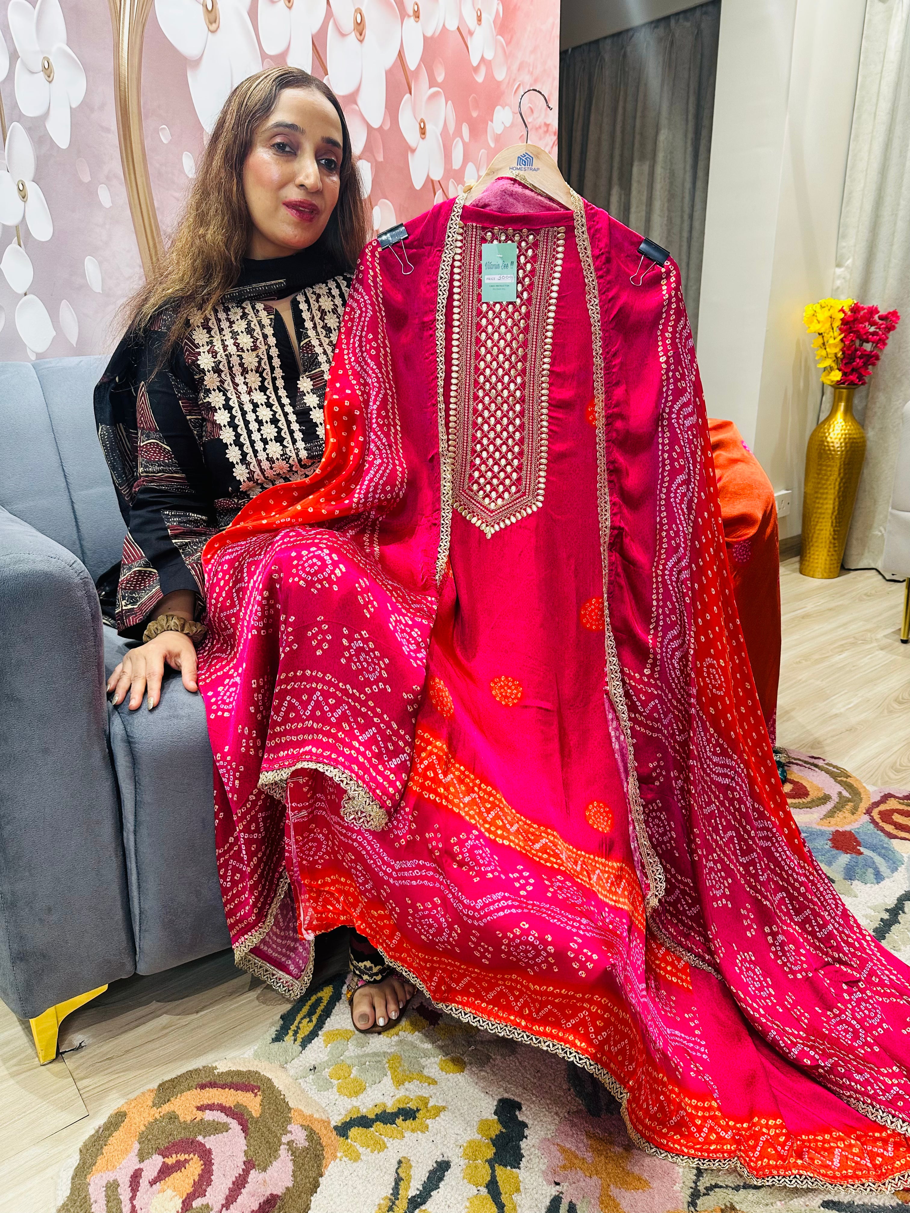 UNSTITCHED PURE GAJJI SILK SUITS.