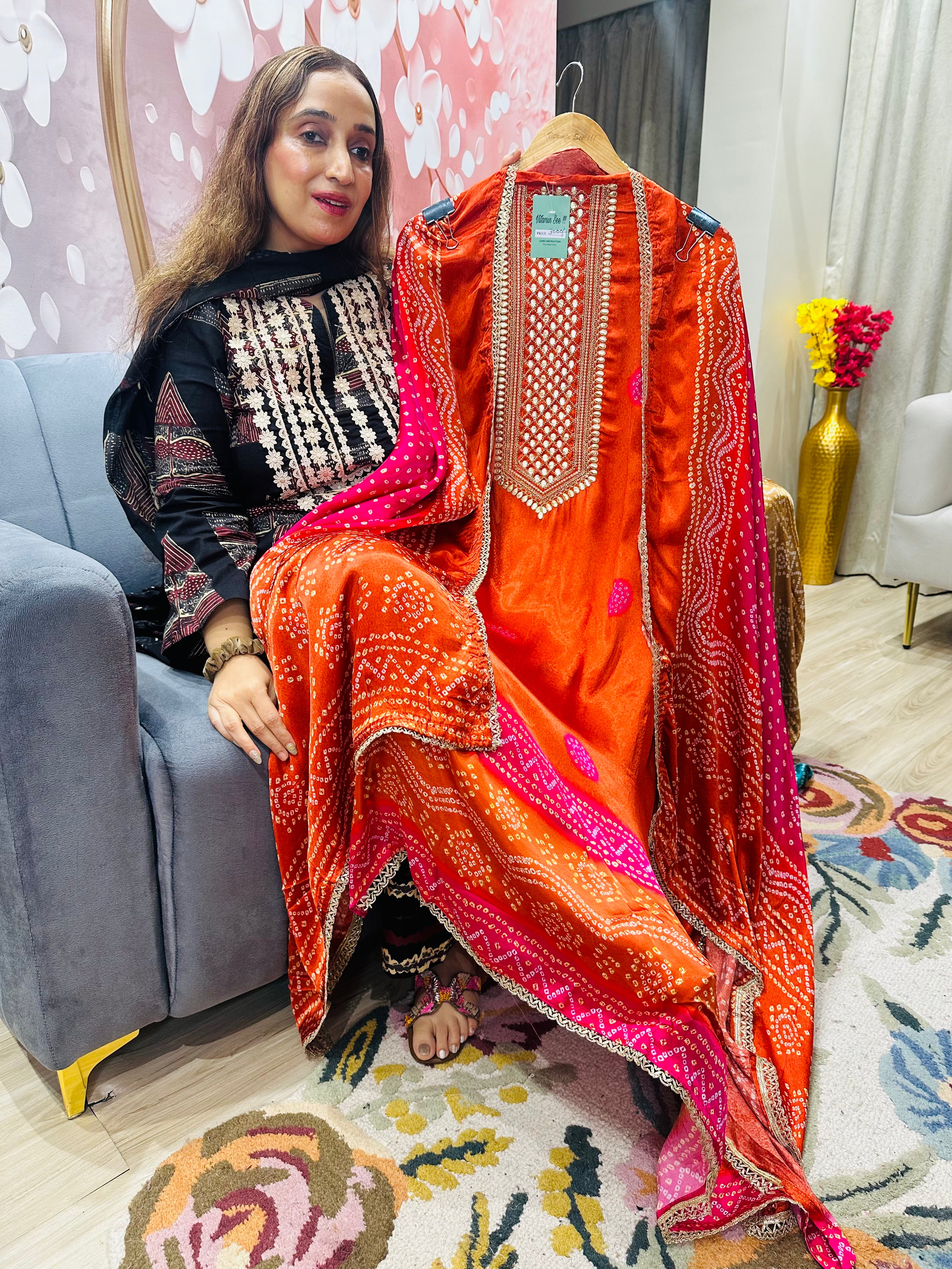 UNSTITCHED PURE GAJJI SILK SUITS.