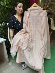 UNSTITCHED PURE MULMUL CHANDERI SUITS.